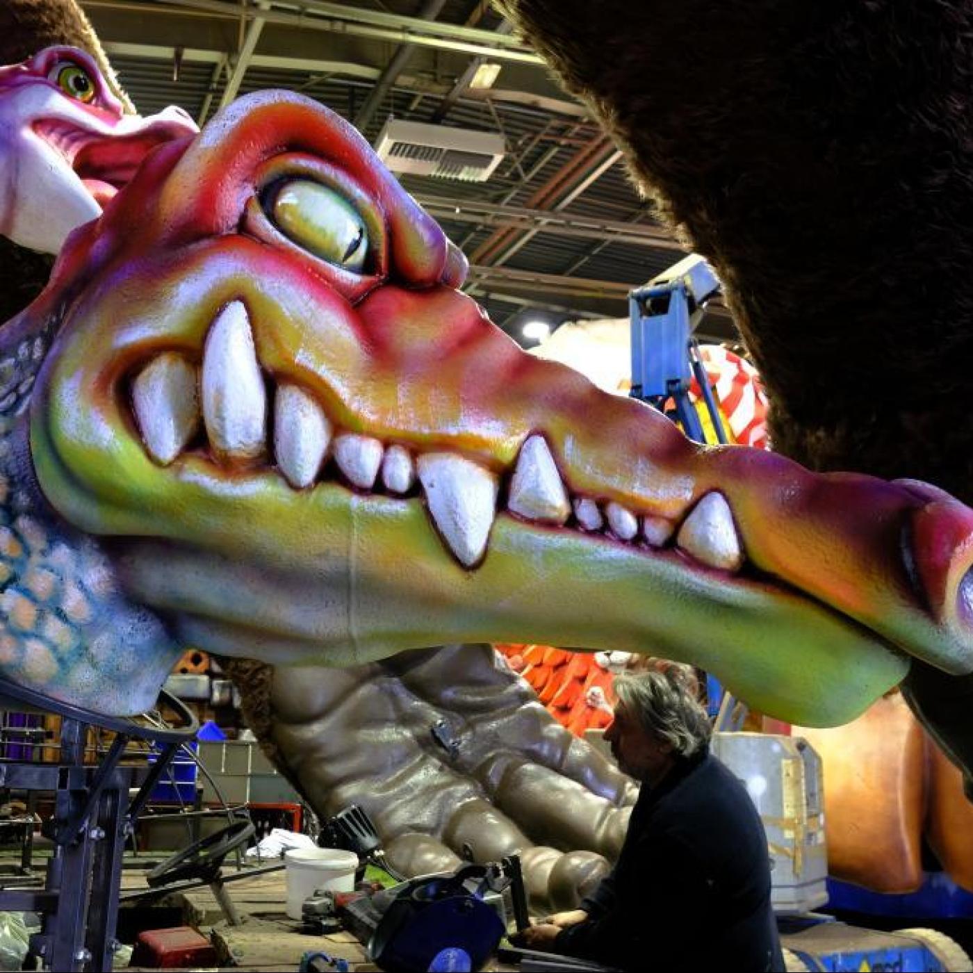 Préparation du Carnaval de Nice 2022